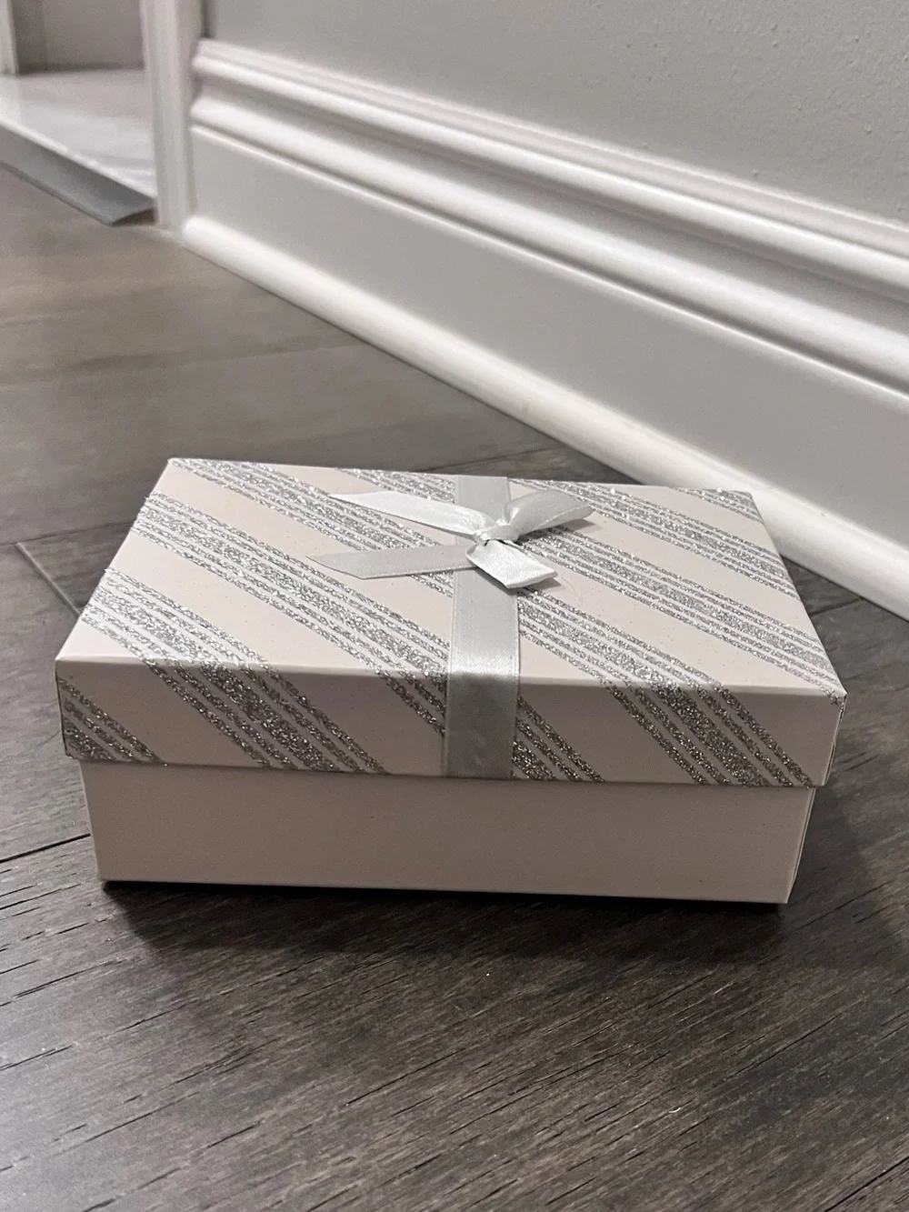 Elegant Silver-Accent Gift Box - Home Accents